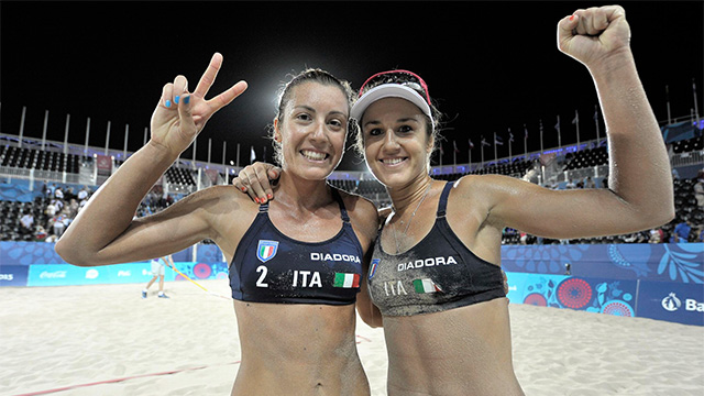European Games Baku: Giombini/Toti ai quarti, out Gioria/Momoli. Nel maschile gli Ingrosso e Ranghieri/Rossi a punteggio pieno