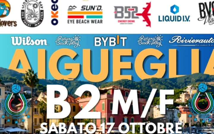 Laigueglia: sabato 17 ottobre la tappa B2 maschile e femminile con Riviera Beach Volley